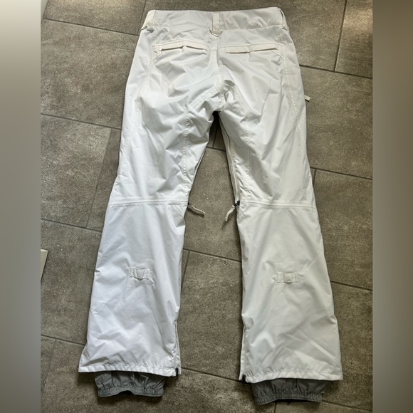 Burton white dry ride snow board ski pants women Size M - Picture 2 of 10